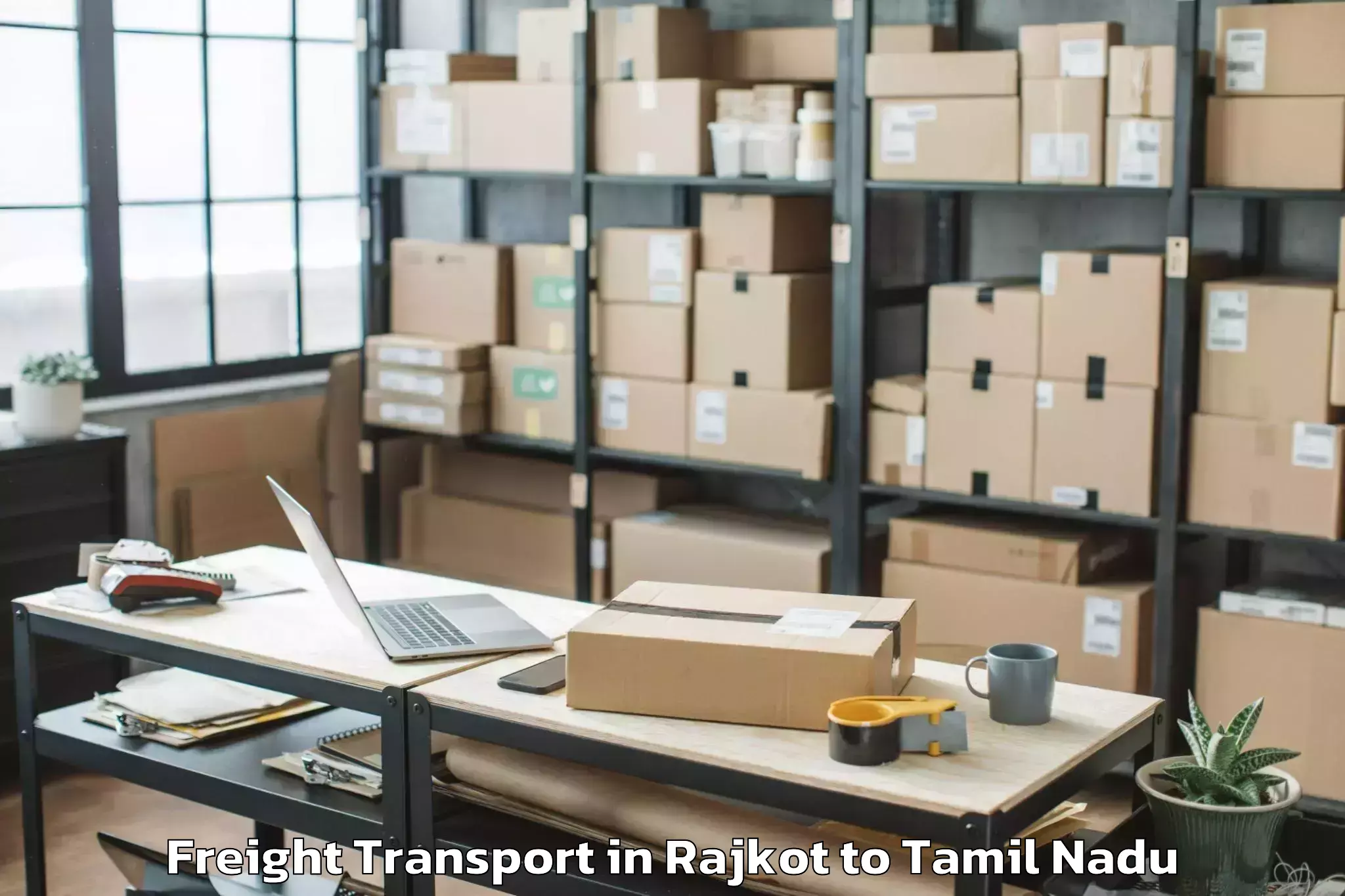 Top Rajkot to Ayyampettai Freight Transport Available